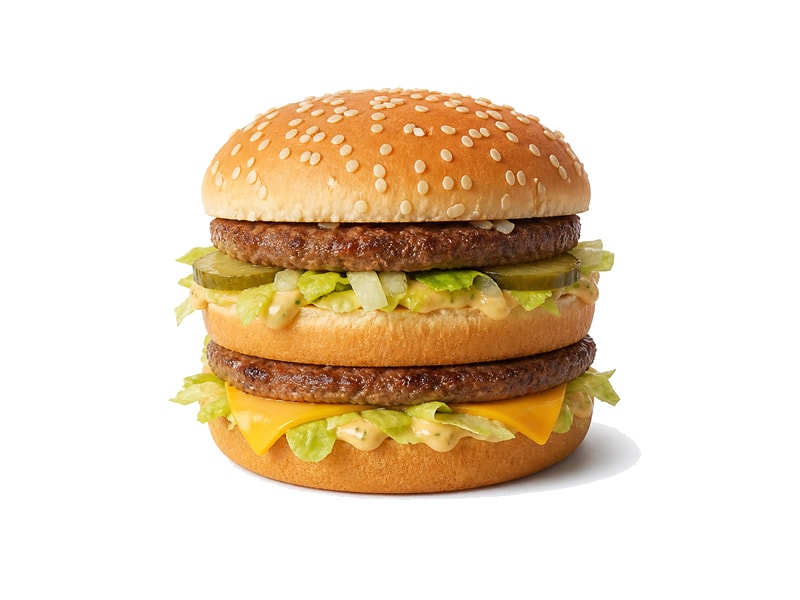 Big Mac (styl) – białko 12g, kalorie 257 kcal, węglowodany i tłuszcz na 100g | zdrowe odżywianie