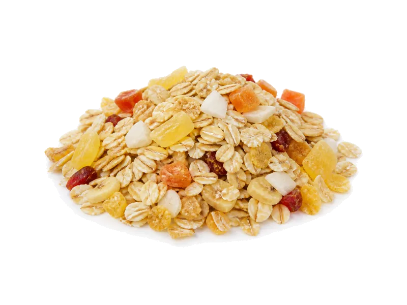 Musli tropikalne - Axa – białko 8.9g, kalorie 370 kcal, węglowodany i tłuszcz na 100g | zdrowe odżywianie