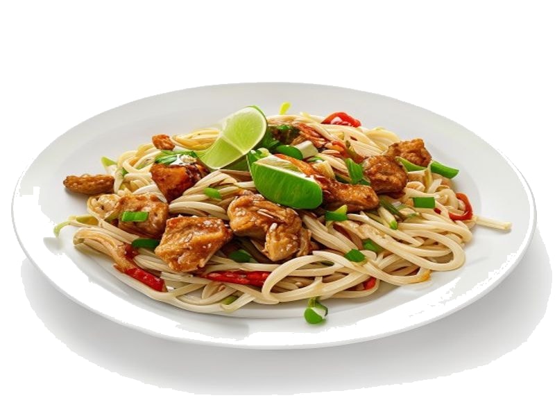 Pad thai z kurczakiem – białko 9g, kalorie 165 kcal, węglowodany i tłuszcz na 100g | zdrowe odżywianie