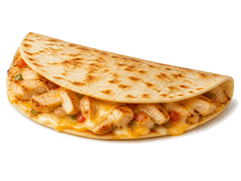 Quesadilla z kurczakiem – białko 14g, kalorie 235 kcal, węglowodany i tłuszcz na 100g | zdrowe odżywianie